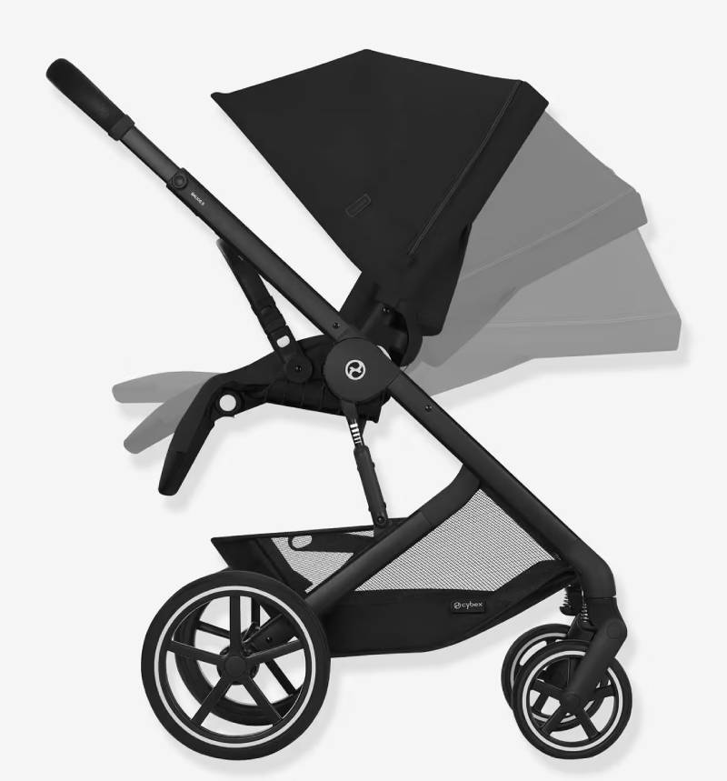 Poussette Tout-Terrain CYBEX  Balios S Lux 2024 Châssis Noir et Siège Moon Black noir