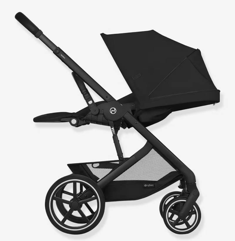 Poussette Tout-Terrain CYBEX  Balios S Lux 2024 Châssis Noir et Siège Moon Black noir