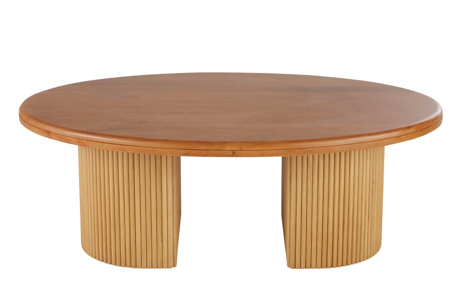 Table basse PERSEUS en bois de manguier et rotin - Table basse Maisons du Monde