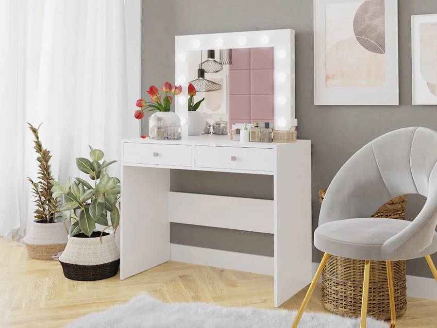 Coiffeuse BEDFORD 100 Blanche - Mobilier1