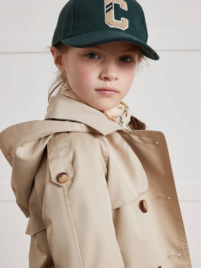 Trench iconique Fille Cyrillus Capuche amovible Beige