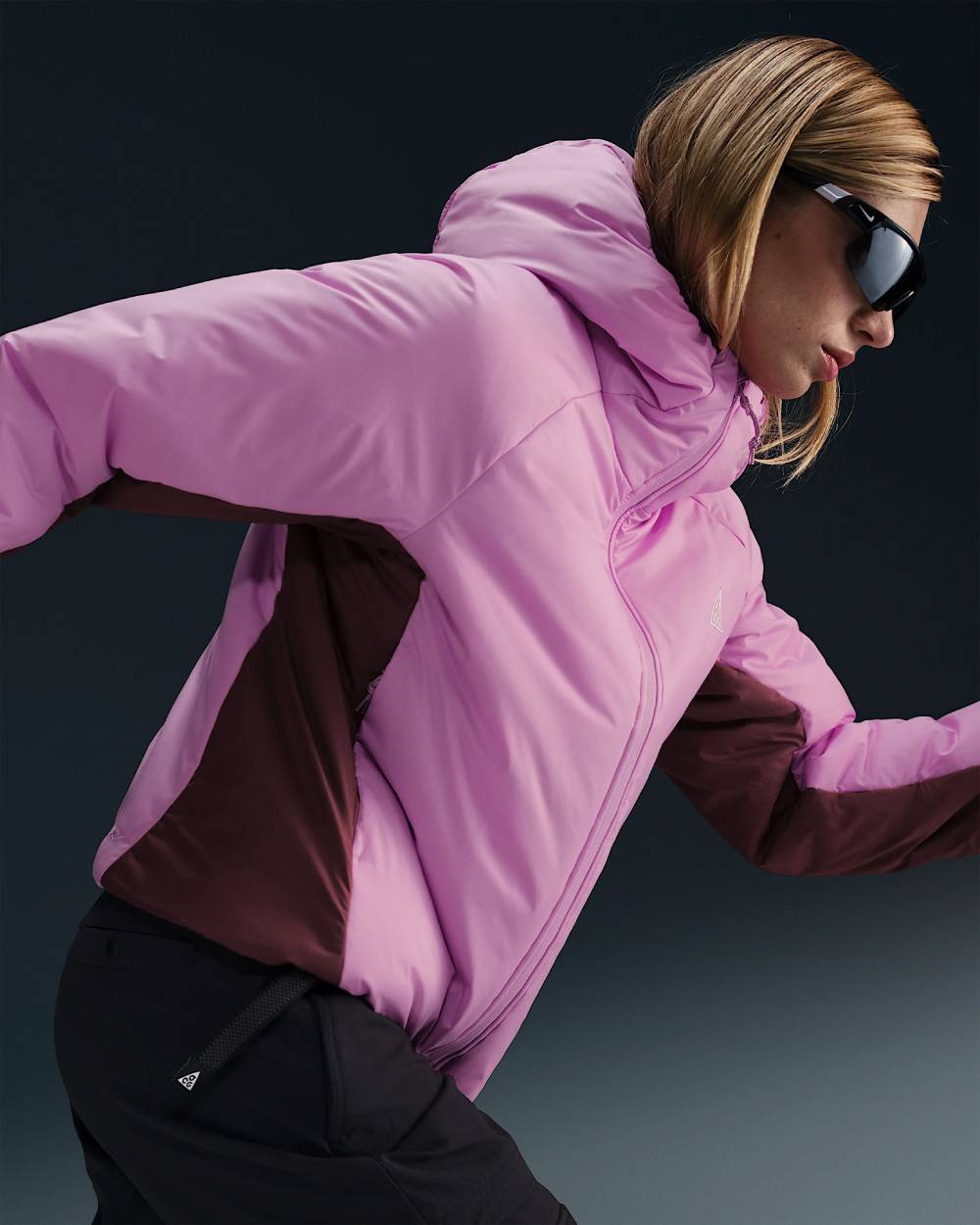 Nike ACG « Rope de Dope » Veste Therma-FIT ADV Beyond Pink/Burgundy Crush/Beyond Pink/Summit White pour Femme Noir/Blanc