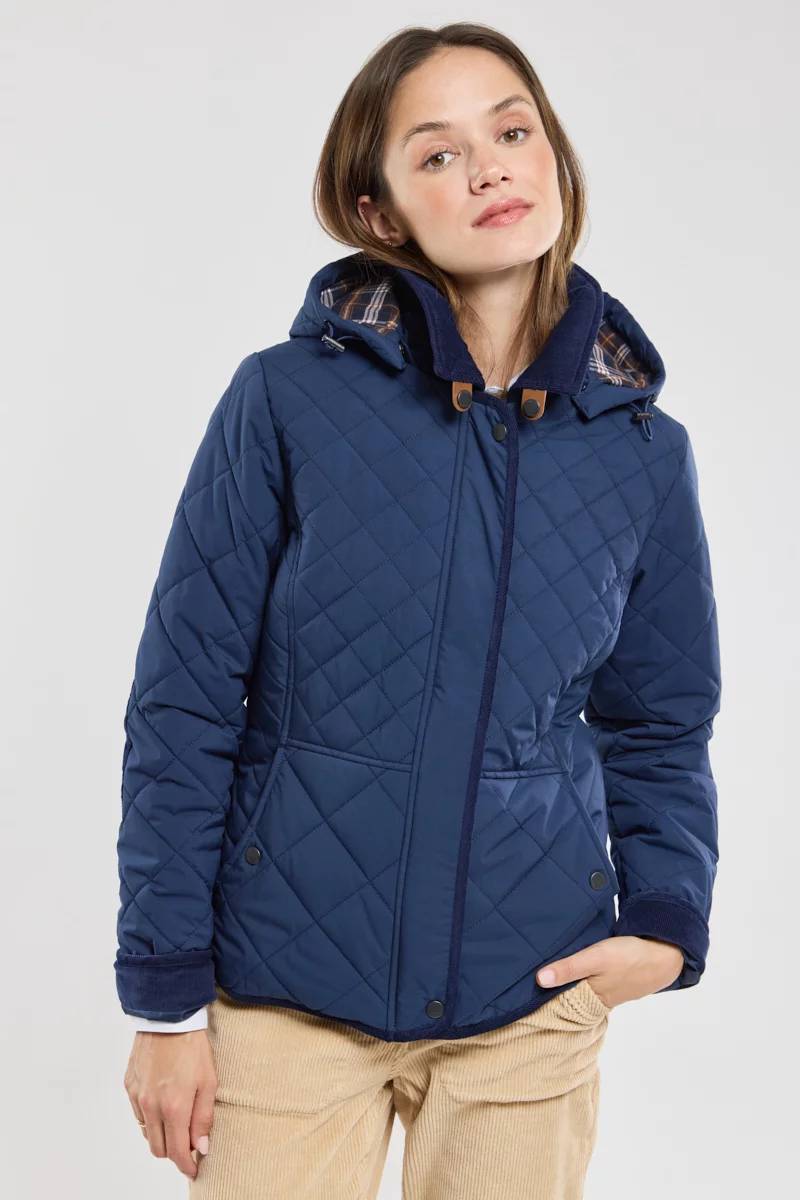 Veste matelassée à capuche BAYTOWN Femme Armor Lux Marine