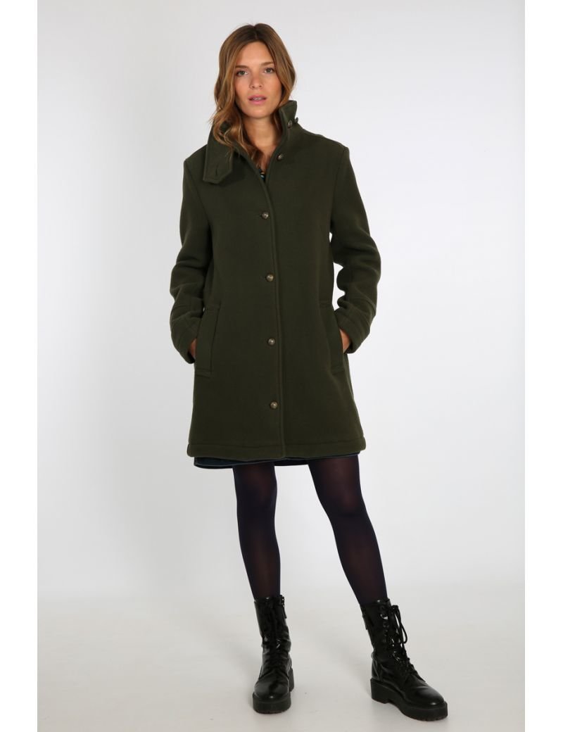 manteau militaire laine femme