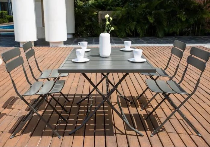 HIENO Ensemble repas de jardin 4 personnes