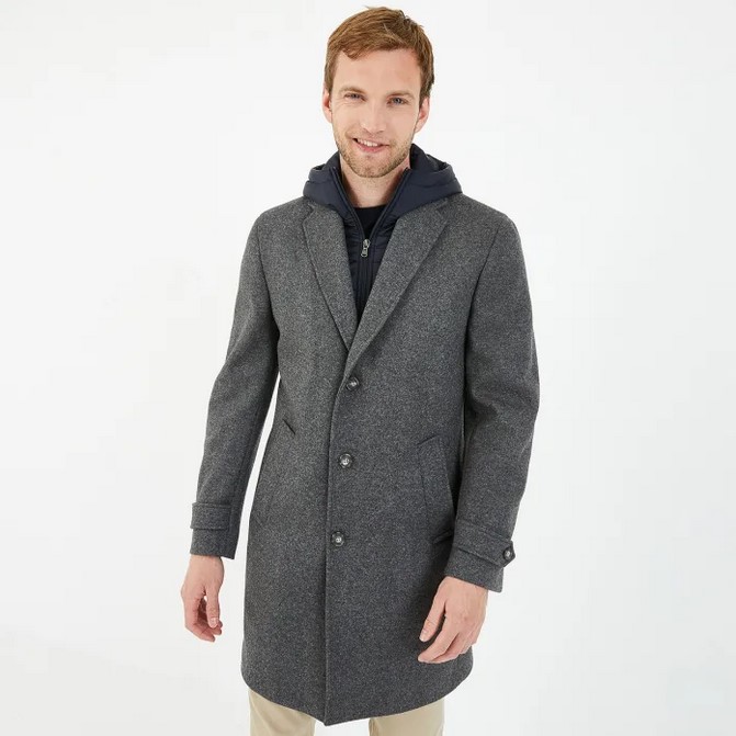 manteau capuche laine homme