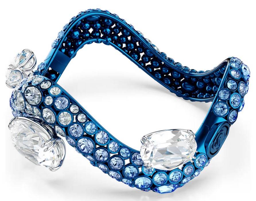 Bracelet-jonc SUBLIMA Swarovski Tailles variées, Bleu, Finition bleue