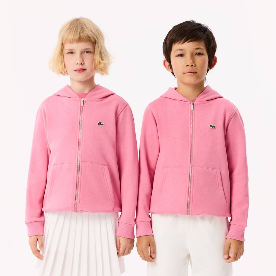 Sweatshirt zippé Enfant Lacoste à capuche poche kangourou