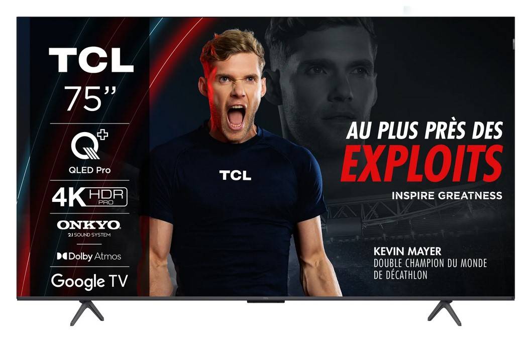 Téléviseur TCL 75C655 QLED 189 cm 4K Google TV 