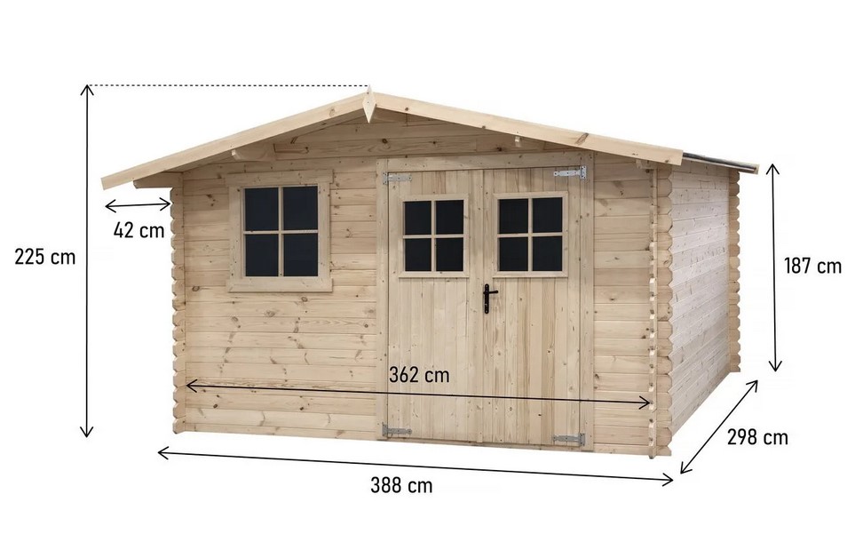 Abri de jardin en bois OZ 14m² - Habritat et Jardin