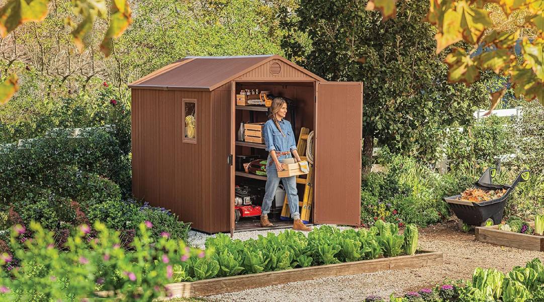 Abri de jardin DARWIN 68 Keter 4.5 m² en Résine marron - Castorama