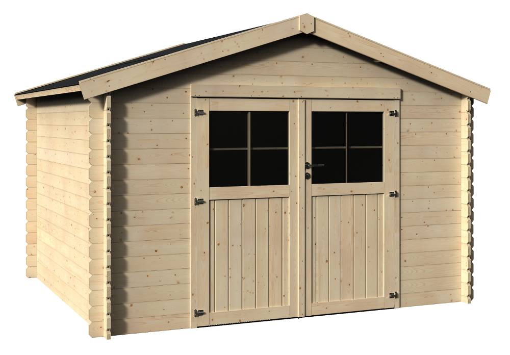 Abri de jardin FILÉO 10.35m² bois naturel