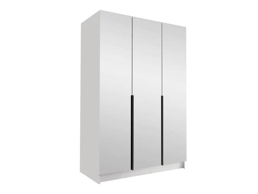 Armoire ATLANTA 203 Blanc + Noir - Mobilier1