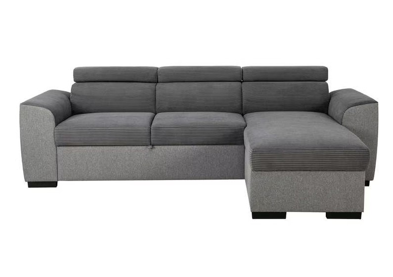 Canapé d'angle convertible DOLCE 4 places gris - Conforama