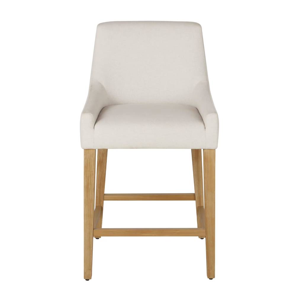 Chaises FOLLY pour îlot central beige en bois de peuplier et bouleau (x2) - Maisons du Monde