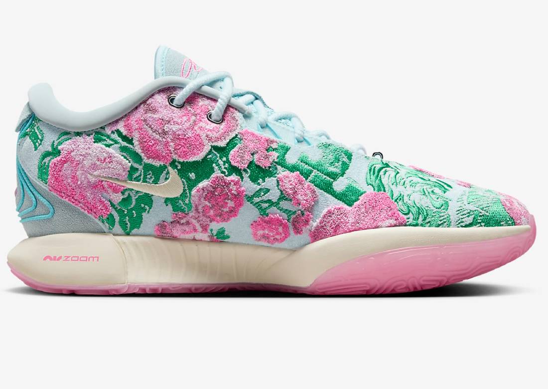 LeBron XXI Premium Baskets Basses Glacier Blue/Stadium Green/Beyond Pink/Coconut Milk pour Homme