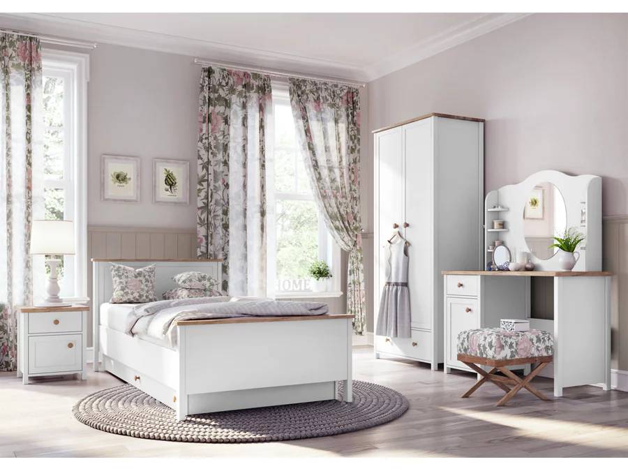 Chambre enfant complète FRESNO F133 Blanc Chêne