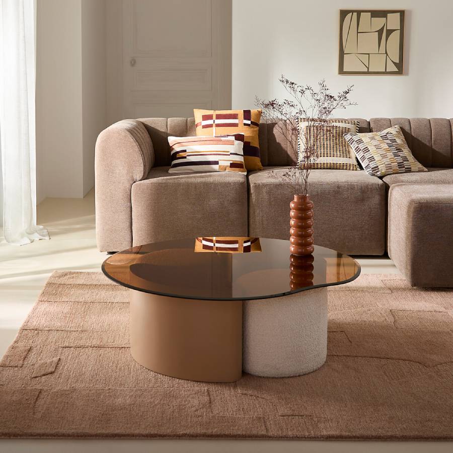 Ensemble Table basse POGLIO et 2 poufs - La Redoute Intérieurs