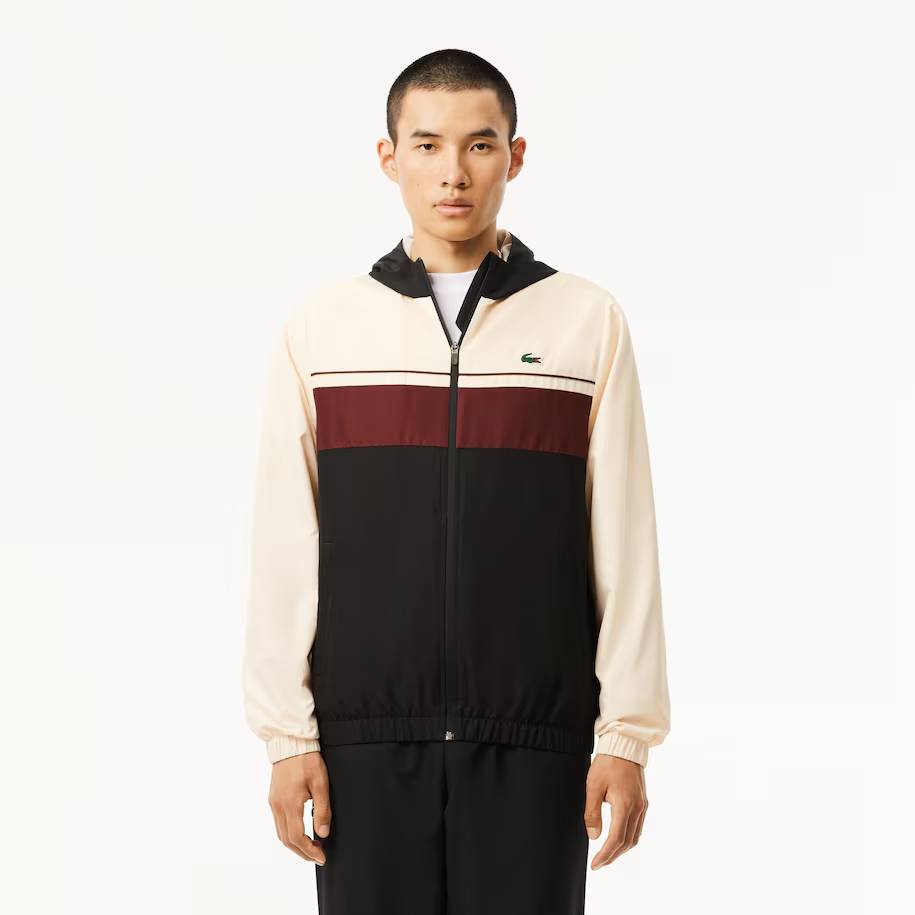 Ensemble de Survêtement Sport Homme Lacoste Noir/Blanc/Bordeaux