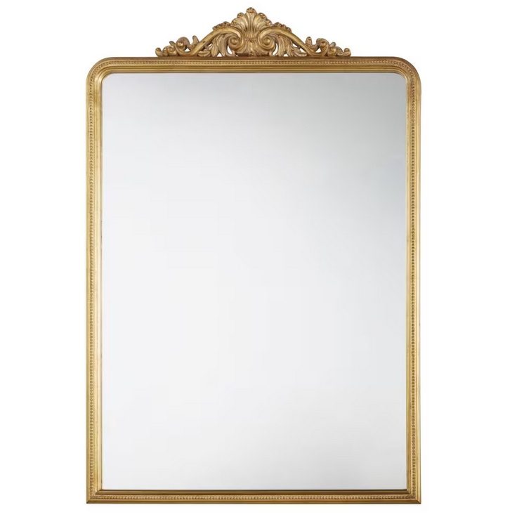 Grand miroir rectangulaire LEO à moulures dorées 110x160 cm - Maisons du Monde