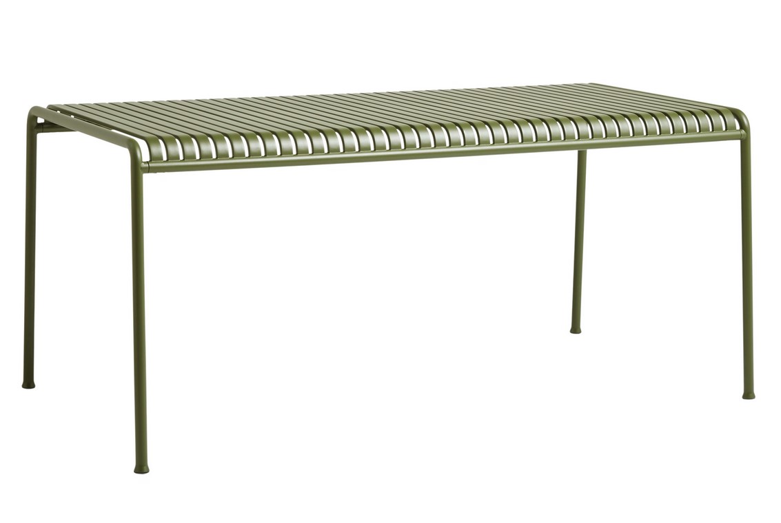 HAY Table Palissade Acier laqué époxy Olive