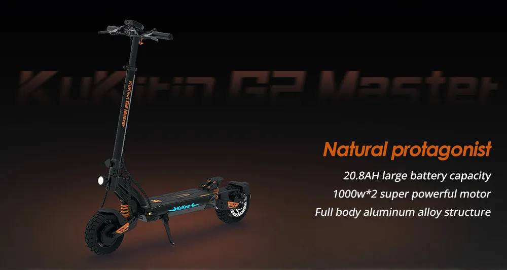 KUKIRIN G2 Master Trottinette Électrique pliable 60 km/h Maxi Autonomie 70Km