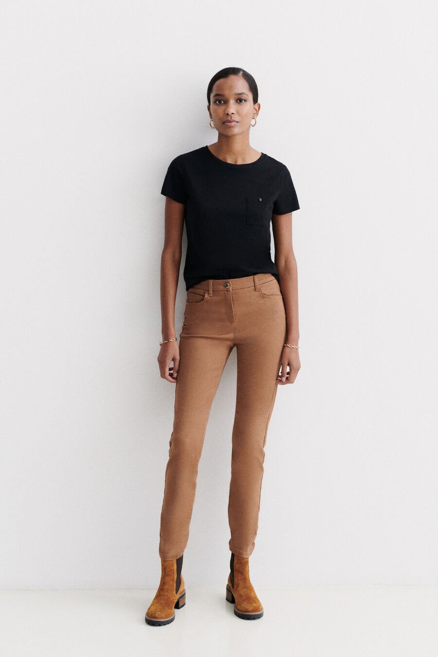 Pantalon TONY Femme Caroll Camel