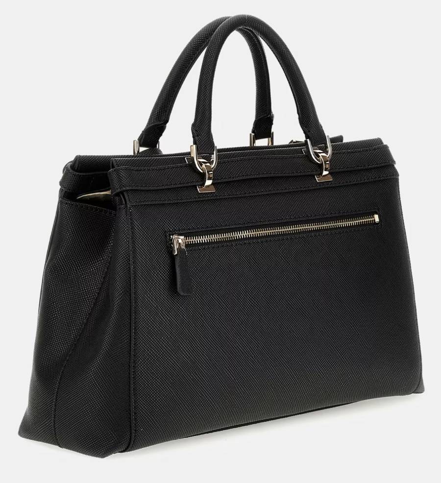 Sac à main LEVANTE Saffiano Guess Noir