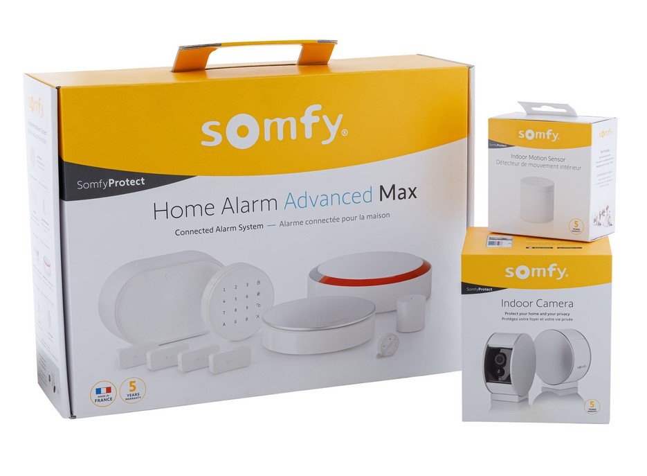 Système d'alarme Somfy Home Alarm Advanced Max 1875254 + badge et détecteur de mouvement