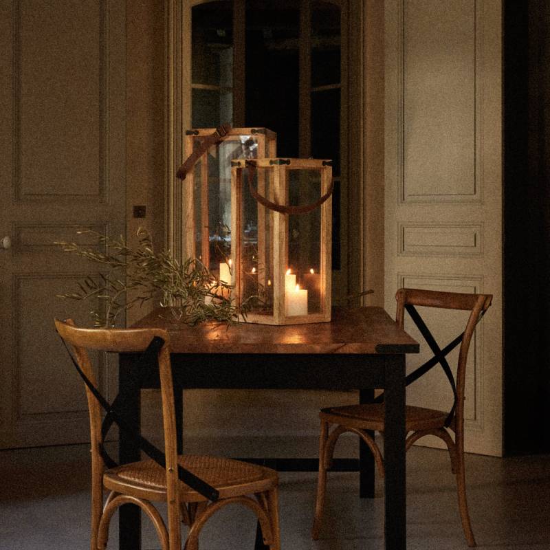 Table à manger ALFRED 6/8 personnes en manguier et métal de Maisons du Monde