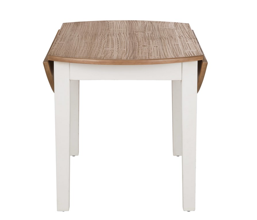  Table à manger rectangulaire extensible PROVENCE 5/6 places bicolore effet vieilli - Maisons du Monde