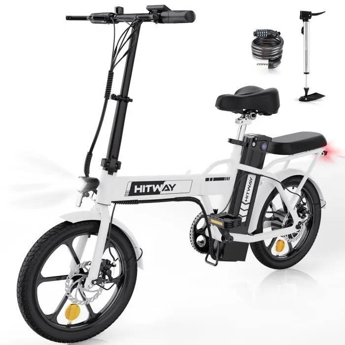 Vélo électrique pliable HITWAY BK5 25km/h Autonomie 35-70 km