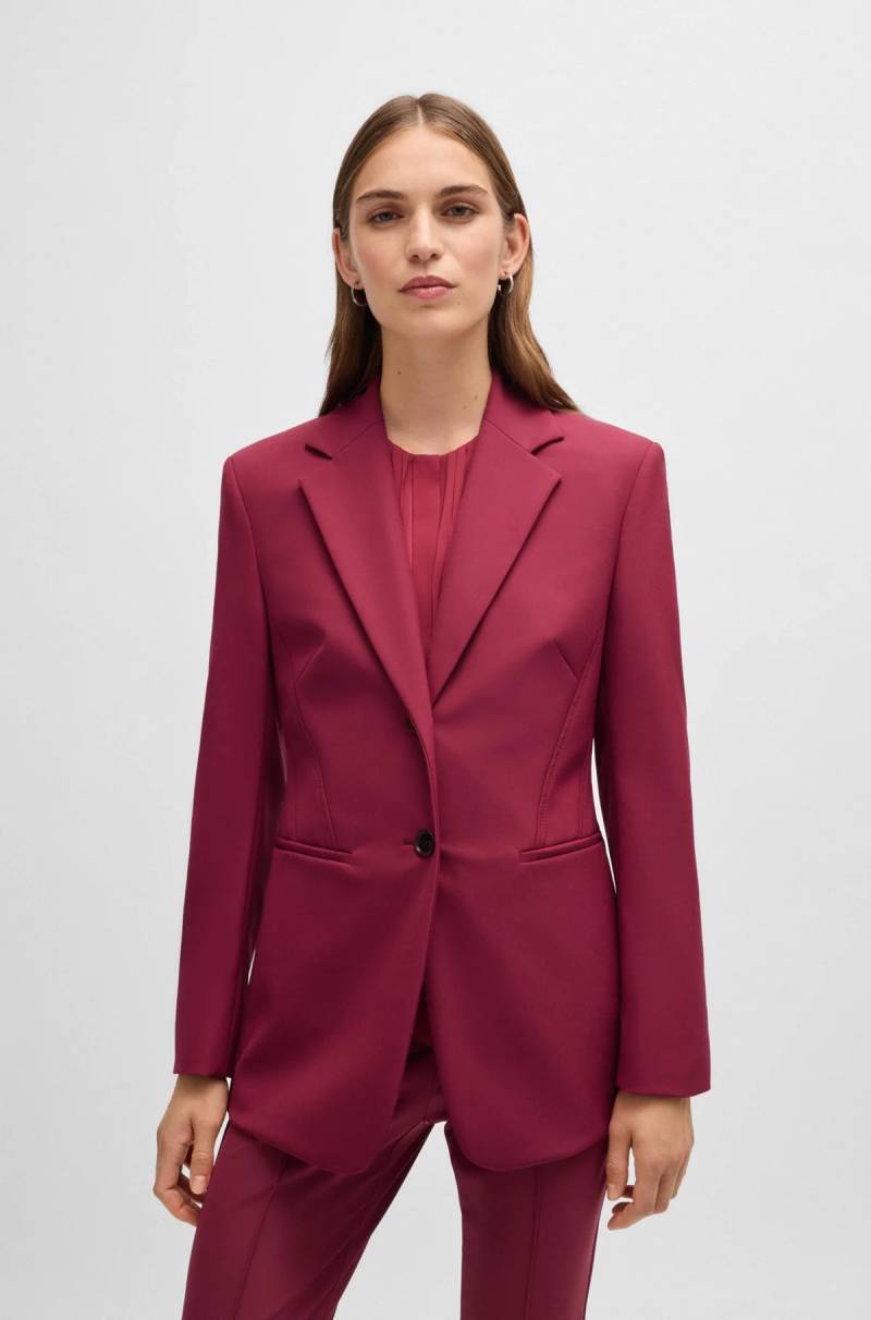 BOSS JIZENA Veste Slim en matière stretch performante rouge sombre