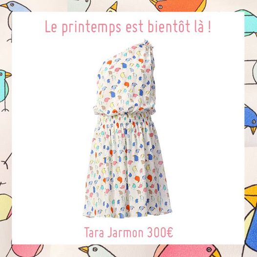 Robe en soie asymétrique avec sous robe Lara Ecru Tara Jarmon - Robe Monshowroom