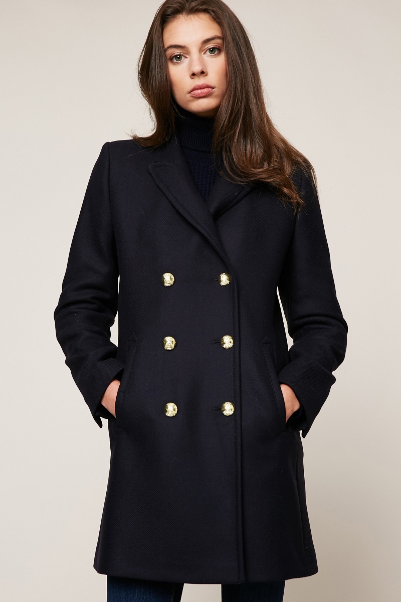 manteau femme marine