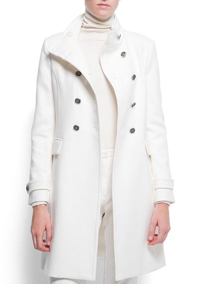 manteau blanc femme mango