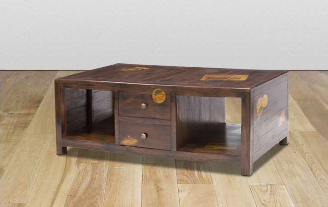 Table basse Vente Unique - Table basse TRAVEL Bois de manguier prix 279,00 euros