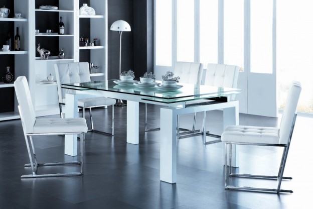 Table AchatDesign, Table extensible en verre LUXUS