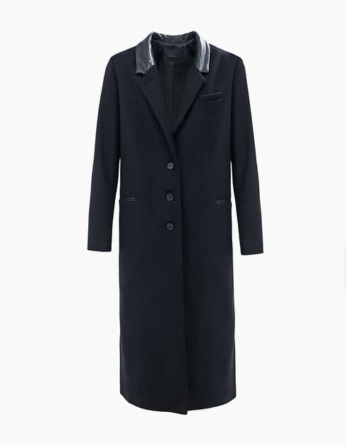 manteau noir soldes femme