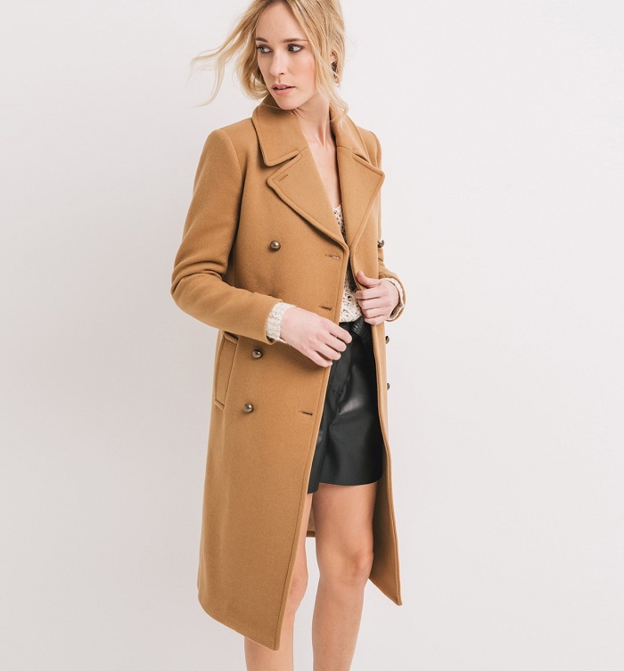 manteau marron femme promod