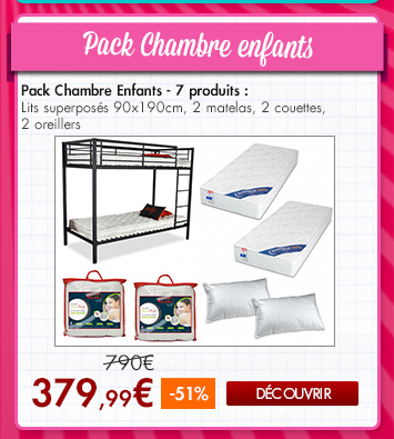 Pack CHAMBRE ENFANT Vente Unique Economisez 51%