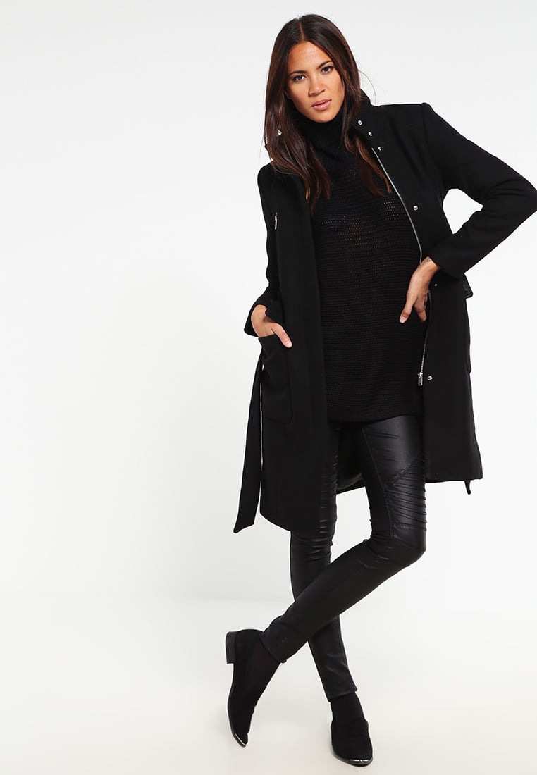 manteau noir classique femme