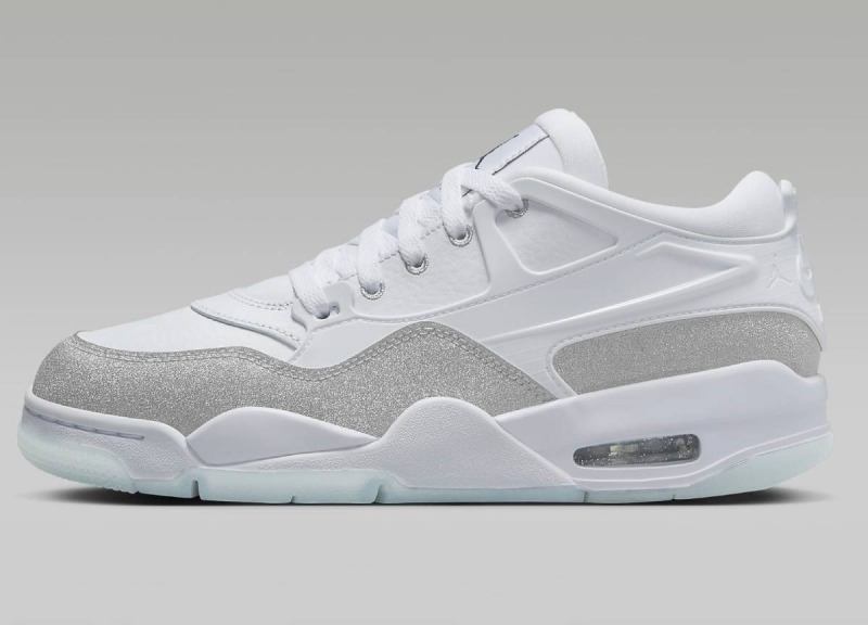 AIR JORDAN 4 RM Baskets Basses Femme Blanc/Metallic Silver/Blanc : Style et Confort Inégalés