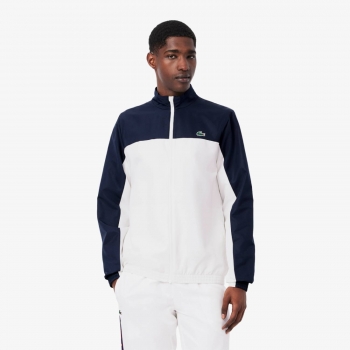 Ensemble survêtement Sport Homme Lacoste Blanc/Bleu Marine/Rouge : Un Mélange de Confort et de Style