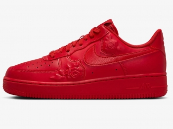 Nike Air Force 1 '07 Baskets Basses Rouge Université/Noir/Rouge