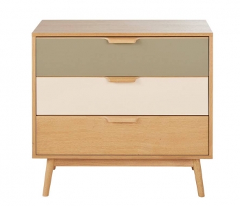 Commode FJORD 3 tiroirs tricolore - Commode Maisons du Monde