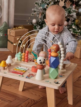 Table d'éveil musicale LES ANIMAUX JOYEUX en bois FSC® pas cher - Jouets Vertbaudet