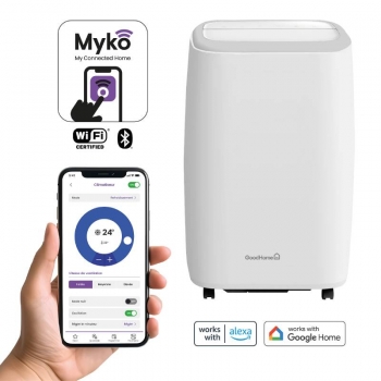 Climatiseur mobile connecté MYKO GoodHome 18m² 3 vitesses 2600W