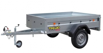 Remorque Trigano NLC 2012 500kg flèche rabattable + roue de jockey, essieu 600 kg