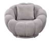 Fauteuil FLEURA Tissu bouclette Gris pas cher - Fauteuil BUT